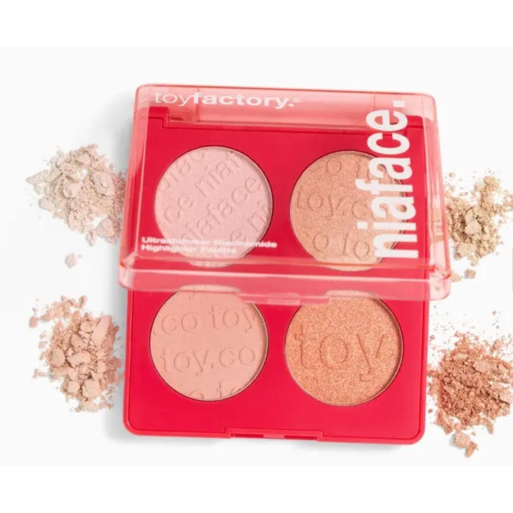 Toyfactory Niaface Ultrashimmer Niacinamide Highlighter Palette 4 Shade NEW